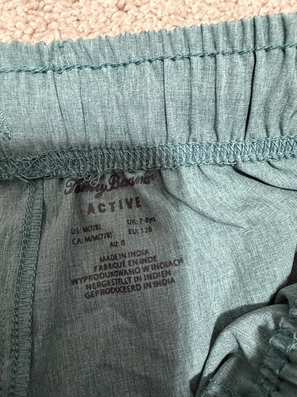 Tommy Bahama Kids Teal Green Elastic Waist Shorts